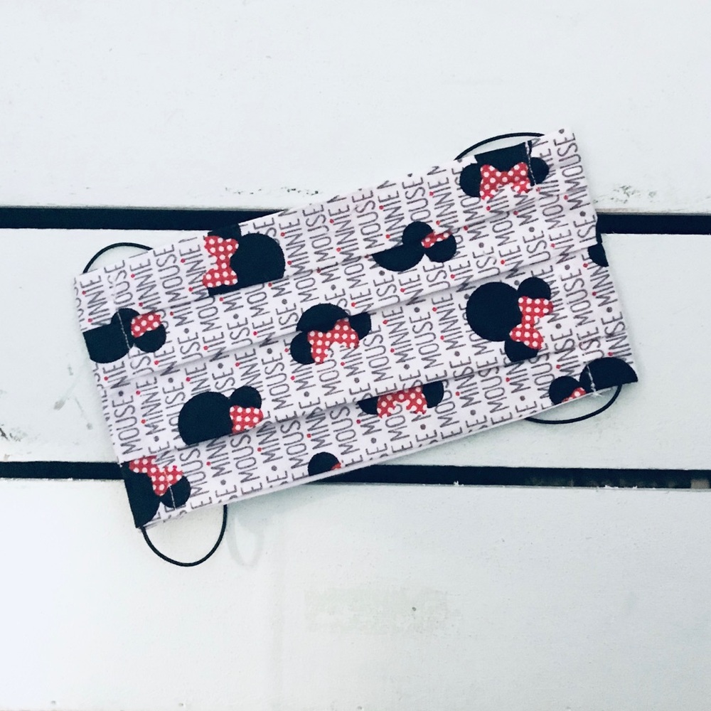 Mouse Cloth Face Mask Polkadot Bow - Picture 2 of 6